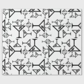 マルティニ眼鏡カスタムの背景色 ラッピングペーパー (フラット)