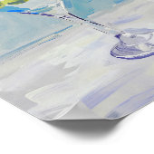 マルティニ絵を描カクテルのポスター – 青 ポスター (角)