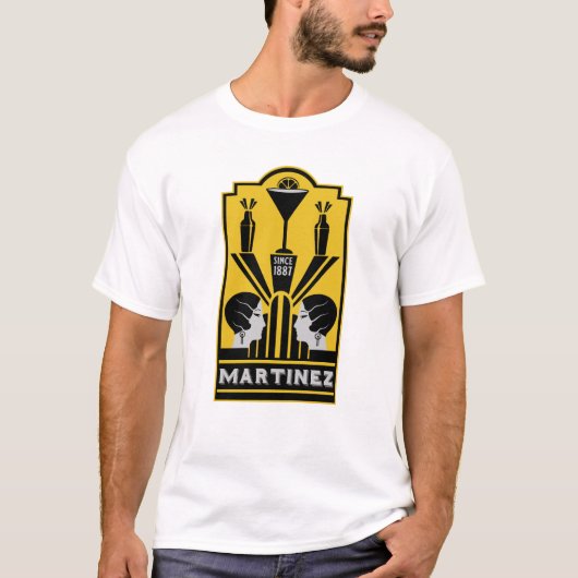 マルティネス・カクテルアールデコ Tシャツ (正面)