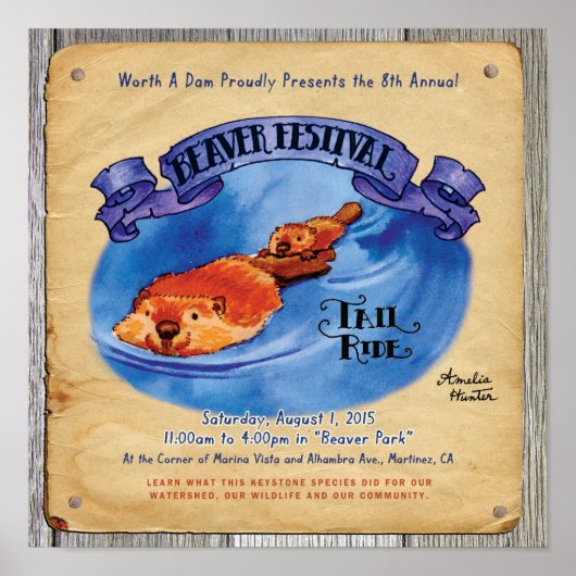 マルティネス・ビーバーフェスティバルテールライドポスター ポスター (正面)