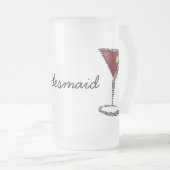 マルティファンキーニおもしろいブリーズメイドの好意 フロストグラスビールジョッキ (正面右)