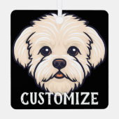 マルティプードッグ名前をカスタムするメモリアルクリスマス メタルオーナメント (裏面)