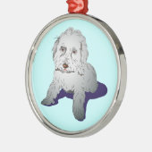 マルティポかわいい子犬 メタルオーナメント (左)