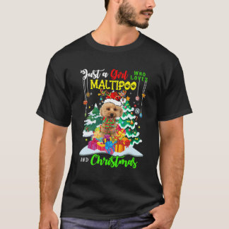 マルティポとクリスマスサンタが大好きな女の子 Tシャツ
