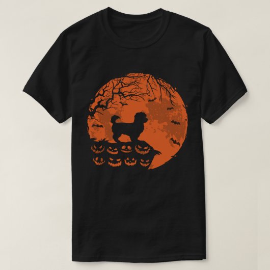 マルティポとムーンハロウィーンの衣装ドッグラバーギフト Tシャツ (デザイン正面)