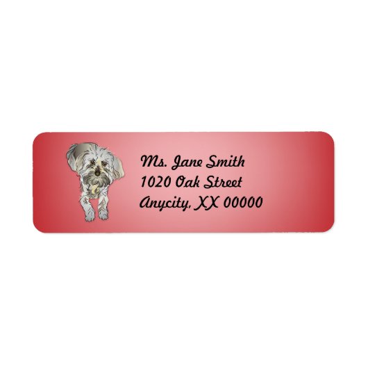 マルティポの子犬オンピンク ラベル (正面)