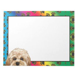 マルティポカラフル犬の足のパターン ノートパッド