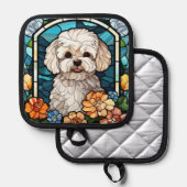 マルティポドッグポットホルダー 鍋敷き (正面/裏面)