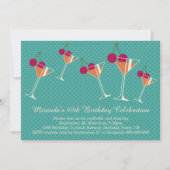 マルティモダンニカクテル40歳誕生日パーティー 招待状 (正面)