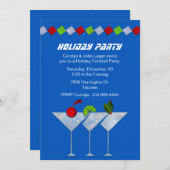 マルティモダンニスホリデーカクテルパーティの招待状 招待状 (正面/裏面)