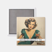 マルティーニおもしろいレトロ50sことわざ マグネット (正面/裏面)