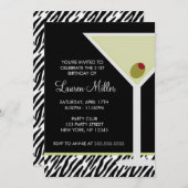 マルティーニとゼブラ模様 招待状 (正面/裏面)