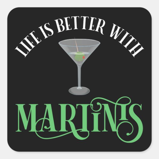 マルティーニのある生活は最高 スクエアシール (正面)