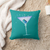 マルティーニのアメリカ人のMoJoのリバーシブルの青い枕 クッション (ブランケット)