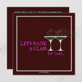 マルティーニのカクテルの誕生日のパーティの招待状 招待状 (正面/裏面)