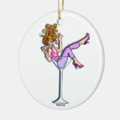 マルティーニのガラスオーナメントの女の子- Lilの赤 セラミックオーナメント (左)