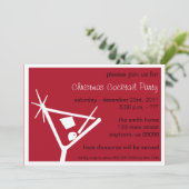 マルティーニのガラスクリスマスの招待状(Burgandy) 招待状 (スタンド正面)