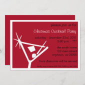 マルティーニのガラスクリスマスの招待状(Burgandy) 招待状 (正面/裏面)