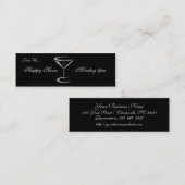 マルティーニのガラス金属楽しい時間の名刺 スキニー名刺 (正面/裏面)