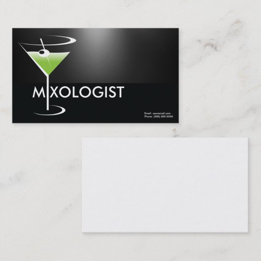 マルティーニのガラスMixologistの名刺 名刺 (正面/裏面)