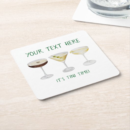 マルティーニのコースター スクエアペーパーコースター (アングル)