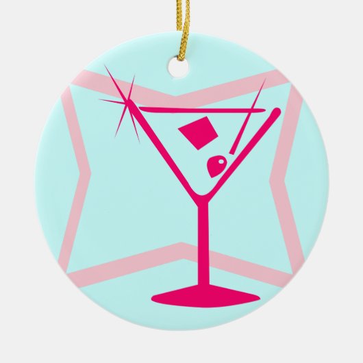 マルティーニのピンクのオーナメント セラミックオーナメント (正面)