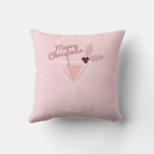 マルティーニのピンクのクリスマス クッション (裏面)
