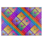 マルティーニのポップアートのガラスまな板 カッティングボード (正面)