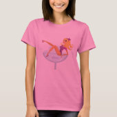 マルティーニの女の子が付いているデザイナー女性Tシャツ Tシャツ (正面)