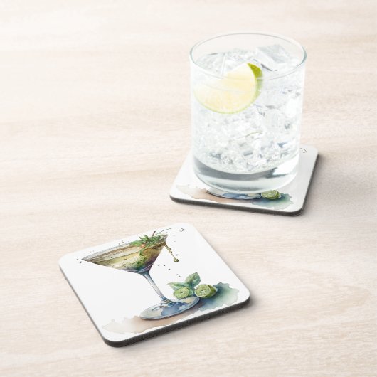 マルティーニの水性ガラス コースター (右側)