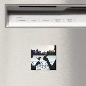 マルティーニの眼鏡を掛けたカップルのシルエット マグネット (インサイチュ (食洗機))