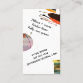 マルティーニの裁縫婦の裁縫の概念の名刺 名刺 (裏面)