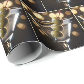 マルティーニの飲み物に入ったオリーブ ラッピングペーパー (ロールコーナー)