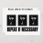 マルティーニの飲み物のシンボルや象徴-繰り返し必要ならば 招待状 (正面/裏面)