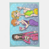 マルティーニの3人の花型女性歌手の台所、Bath、バータオル キッチンタオル (縦)