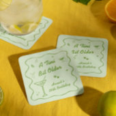 マルティーニをテーマにした誕生日パーティー スクエアペーパーコースター