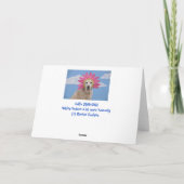 マルティーニを持つ魅力的な犬の写真。 機会 カード (裏面)