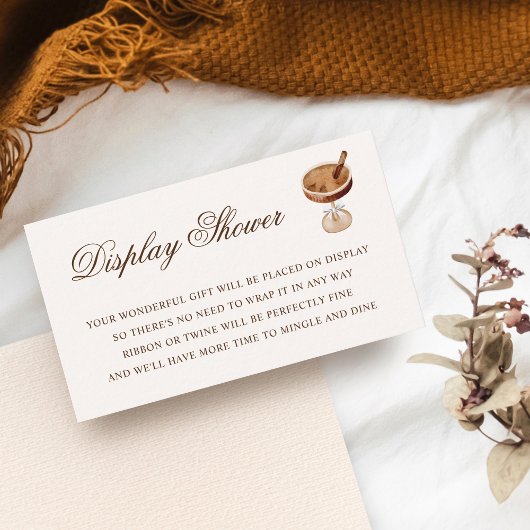 マルティーニエスプレッソシックディスプレイシャワーブライダルシャワー エンクロージャーカード