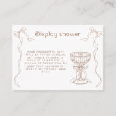 マルティーニエスプレッソブライダルディスプレイシャワー エンクロージャーカード (正面)