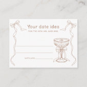 マルティーニエスプレッソユデイトアイディアブライダルシャワー エンクロージャーカード (正面)