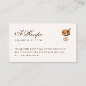 マルティーニエスプレッソレシピ要求ブライダルシャワー エンクロージャーカード (正面)