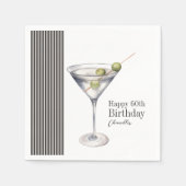 マルティーニエレガントカクテル60th誕生日パーティー スタンダードカクテルナプキン (正面)