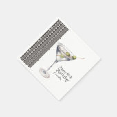 マルティーニエレガントカクテル60th誕生日パーティー スタンダードカクテルナプキン (角)