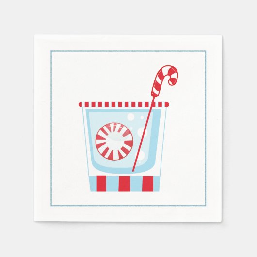 マルティーニオリーブのクリスマスカクテルナプキン スタンダードカクテルナプキン (正面)