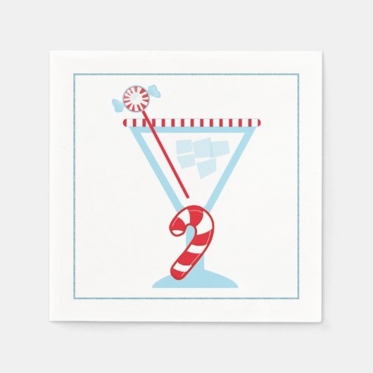 マルティーニオリーブのクリスマスカクテルナプキン スタンダードカクテルナプキン (正面)