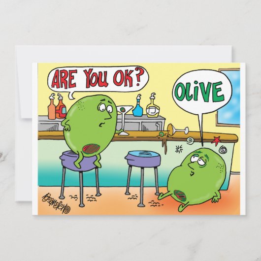 マルティーニオリーブのバーパーティの招待状 招待状 (正面)