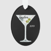 マルティーニカクテパーソナライズされたル オーナメント (正面)