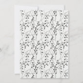 マルティーニカクテルイラストレーションカップルシャワー 招待状 (裏面)