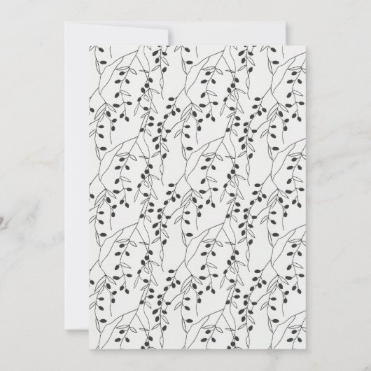 マルティーニカクテルイラストレーションカップルシャワー 招待状 (裏面)