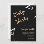 マルティーニカクテルダーティ30歳の誕生日パーティー 招待状 (正面)